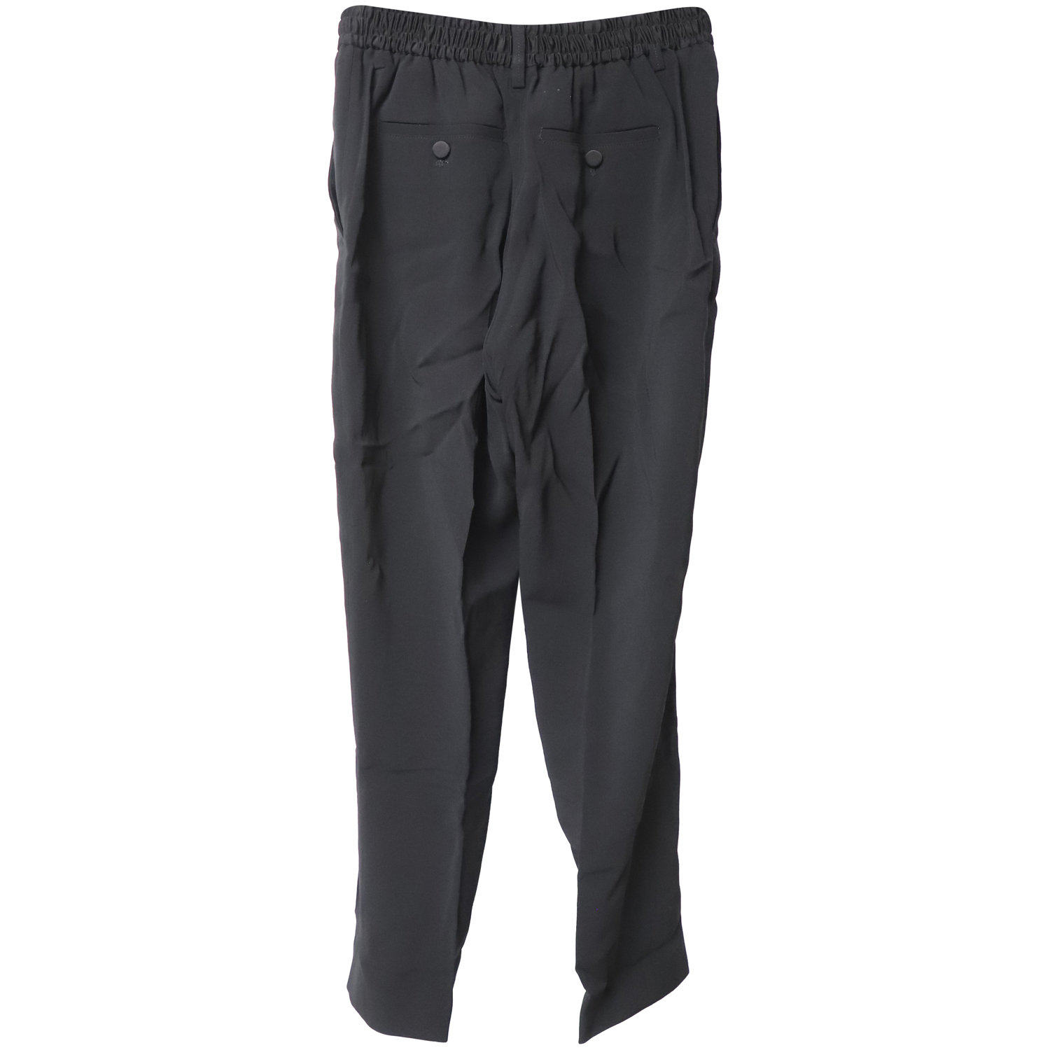 Refined Black Trouser Pants with Tapered Silhouette