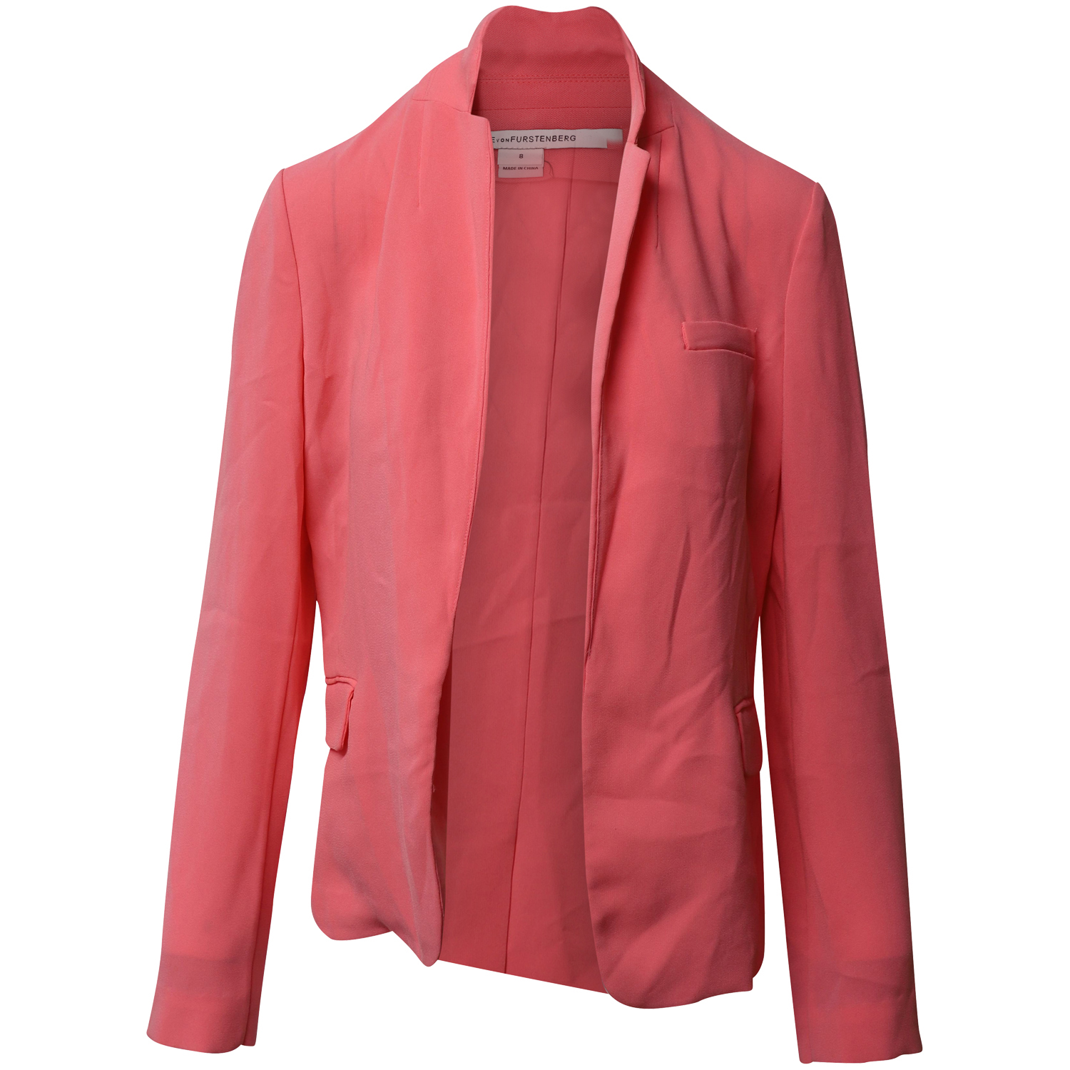 Smart Pink Wool Blend Blazer for Women