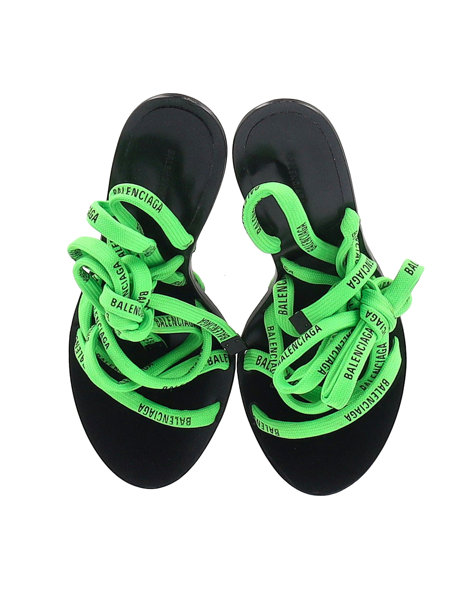 High Heel Neon Green Sandals