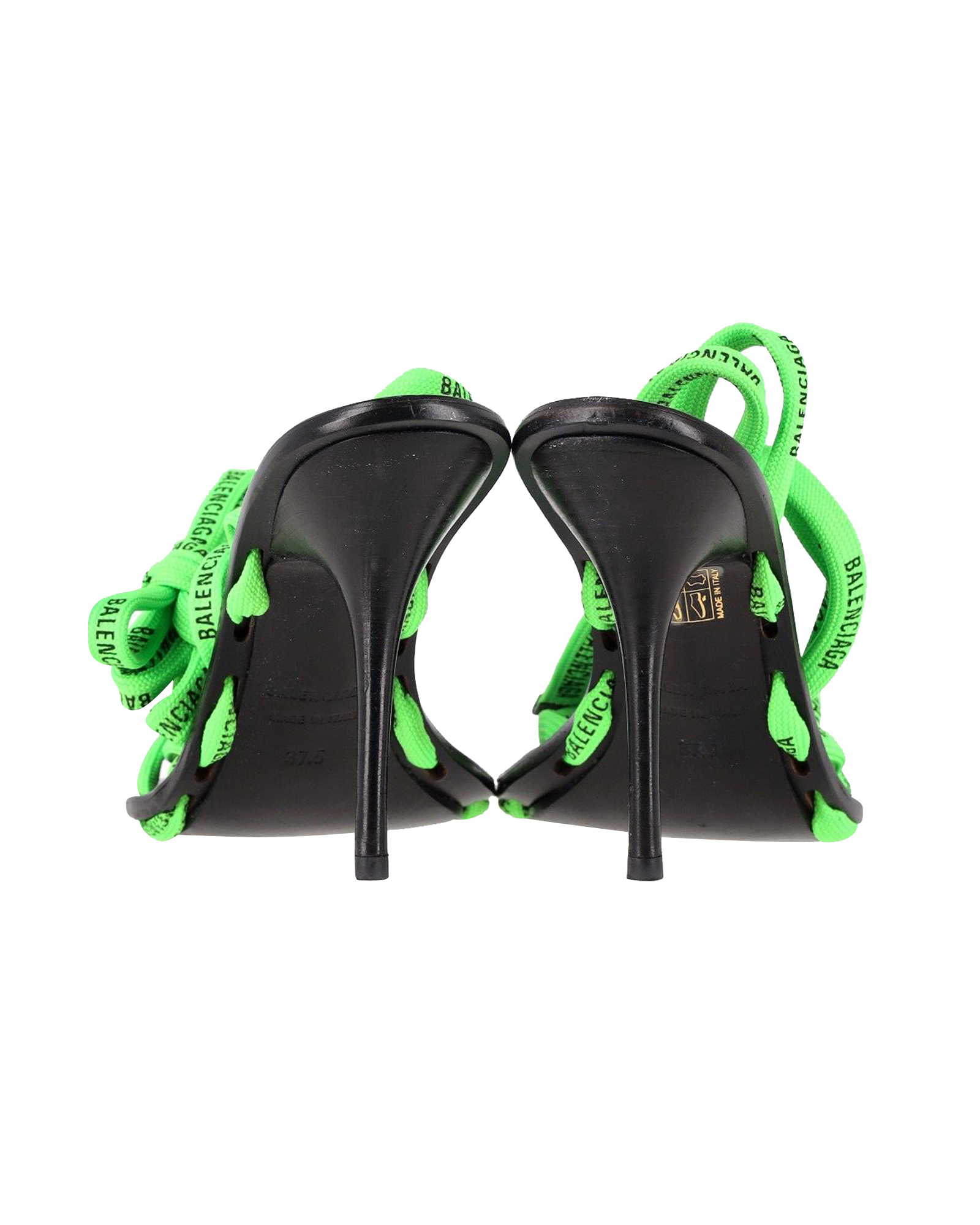 High Heel Neon Green Sandals
