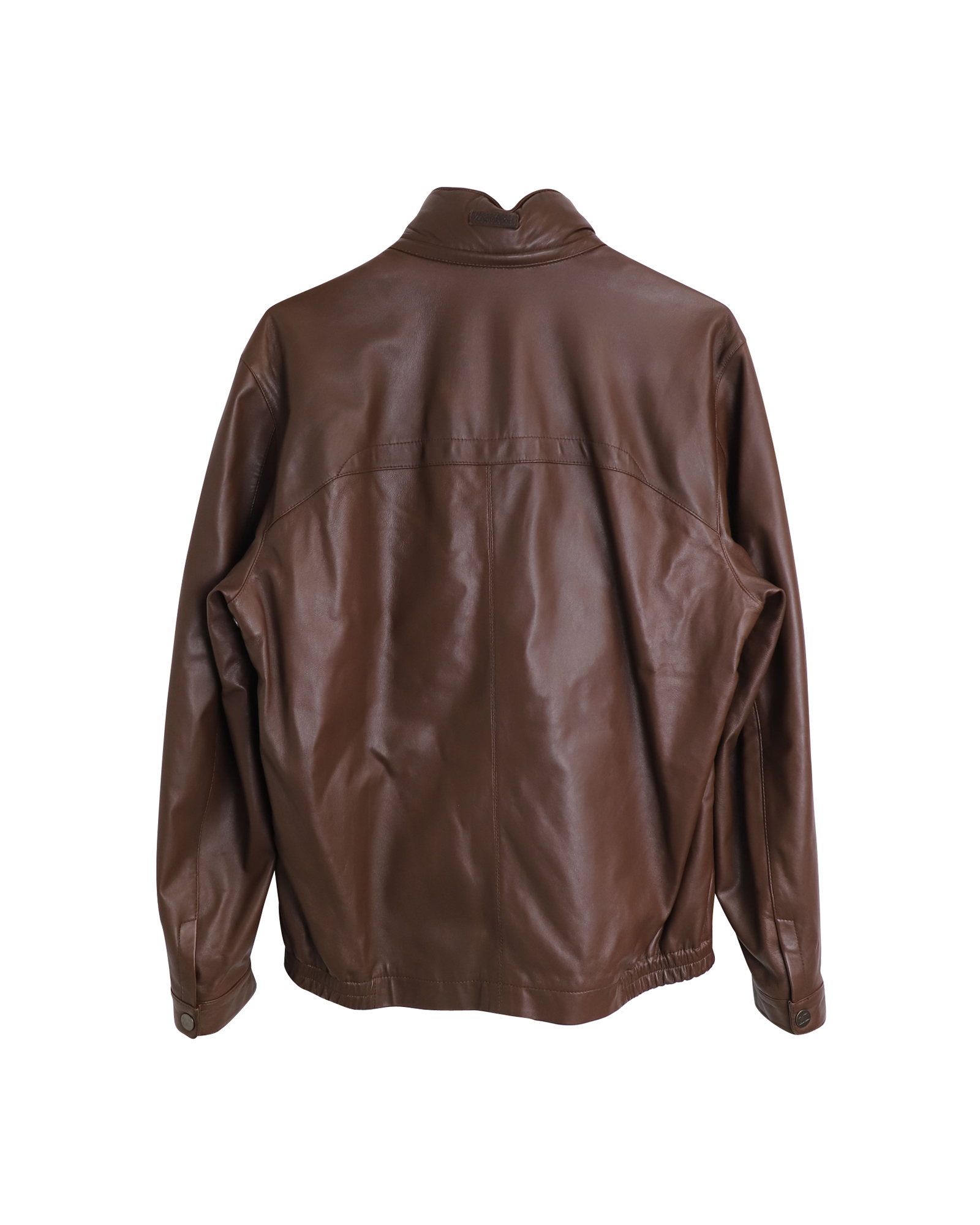 Luxury Brown Leather Biker Jacket